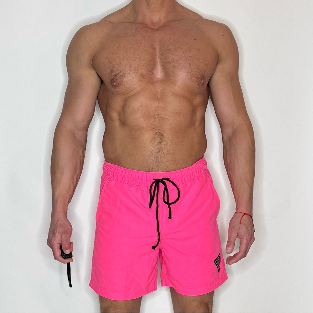 L.A. Gear for Forever 21 Bright Pink Men’s Swim Shorts